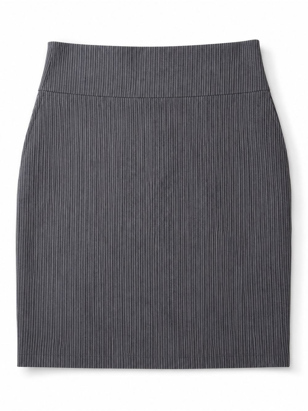 Mandee charcoal gray pinstripe pencil skirt in size Large.